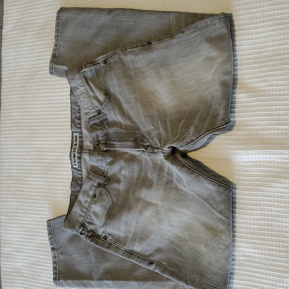 Express Mens Rocco slimfit men's denim grey jeans size 34 X 30 EUC